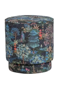 Stool High Pip Garden Dark Blue -Pip studio pip garden poef blue high front pip 004 b l 01 vs