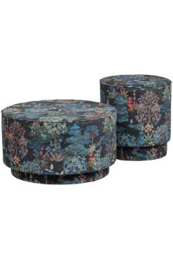 Stool High Pip Garden Dark Blue -Pip studio pip garden poef blue mix pip 004 b l pip 004 b m vs