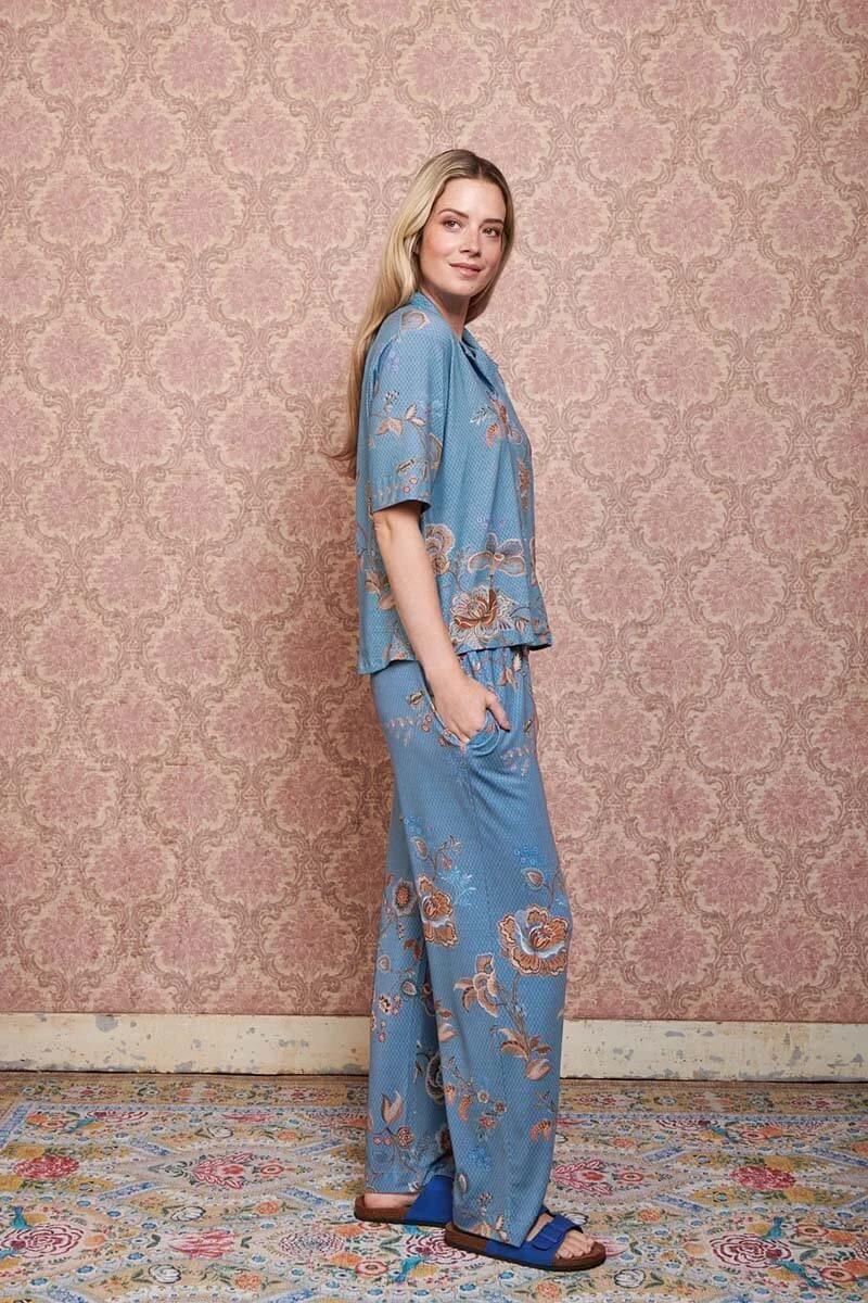 Trousers Long Cece Fiore Blue 10 Trousers Long Cece Fiore Blue - Image 8