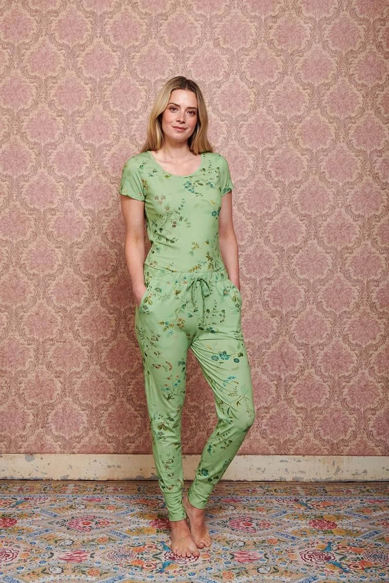 Trousers Long Kawai Flower Light Green 5 Trousers Long Kawai Flower Light Green - Image 3