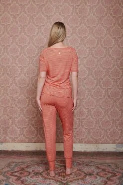 Top Short Sleeve Little Sumo Stripe Coral -Pip studio pip mix and match diemen84623