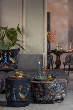 Stool High Flirting Birds Blue 7 Stool High Flirting Birds Blue -Pip studio pip poef flirting birds high 3