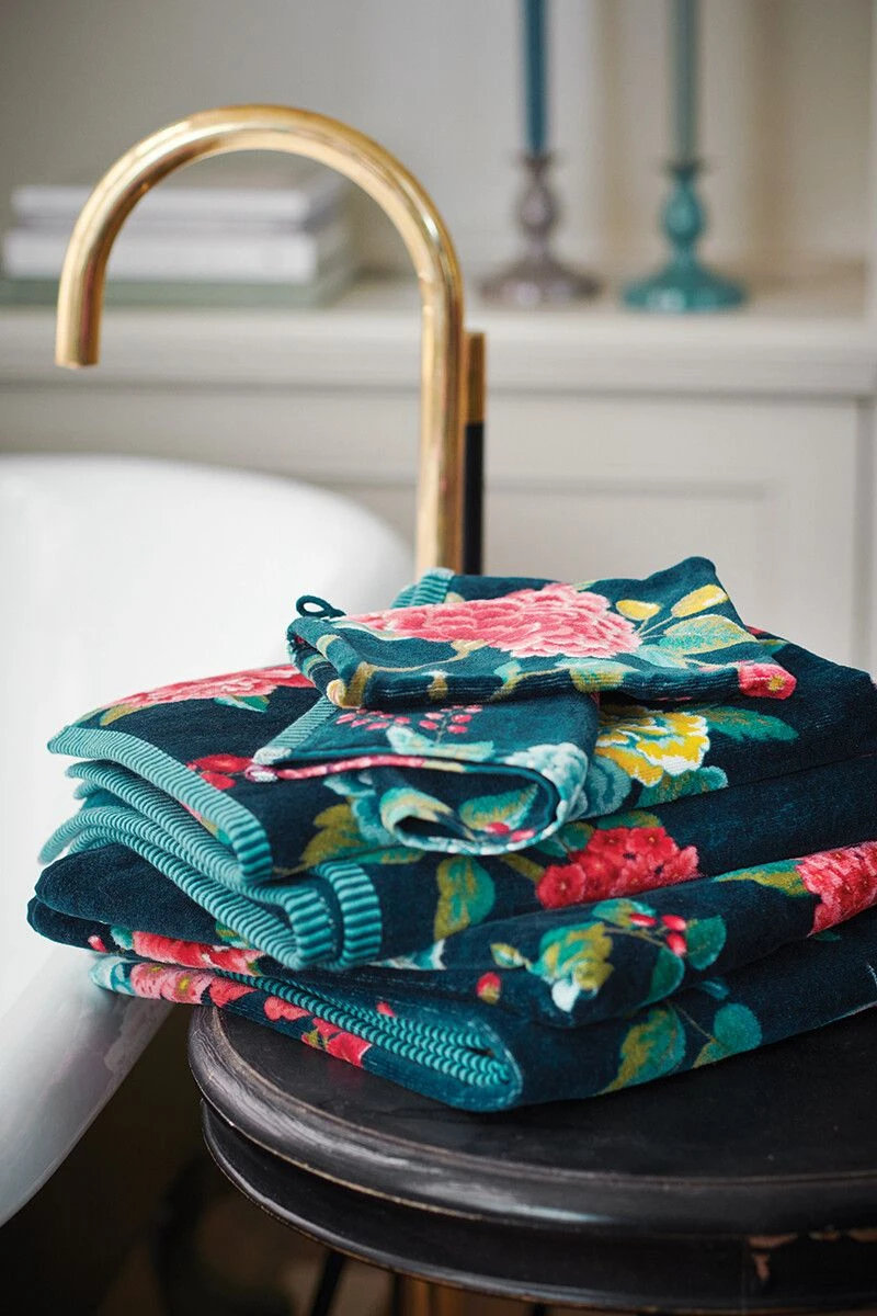 Washcloth Set/3 Good Evening Dark Blue 16x22 Cm 4 Washcloth Set/3 Good Evening Dark Blue 16x22 Cm - Image 2