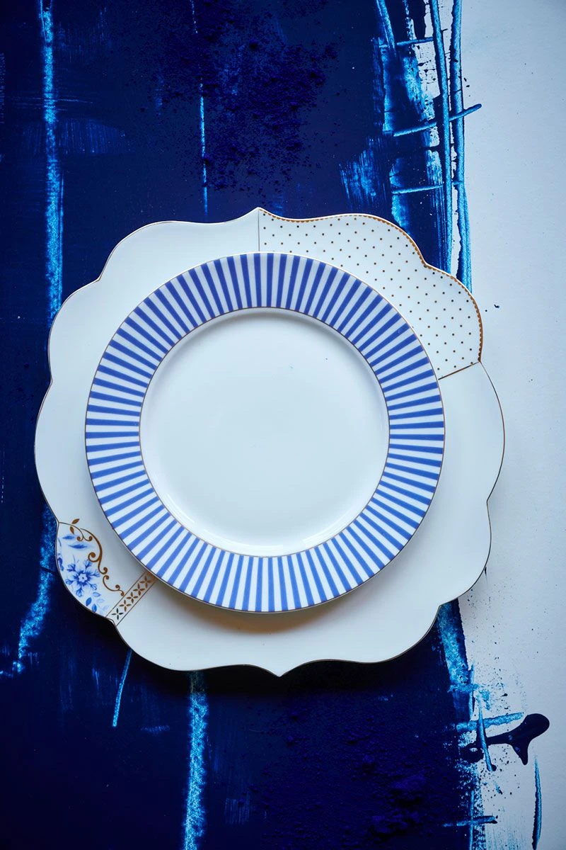 Royal Stripes Breakfast Plate Blue 21 Cm 12 Royal Stripes Breakfast Plate Blue 21 Cm - Image 10