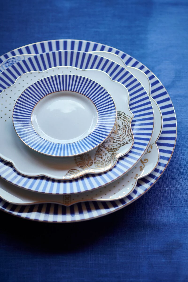 Royal Stripes Breakfast Plate Blue 21 Cm 5 Royal Stripes Breakfast Plate Blue 21 Cm - Image 3