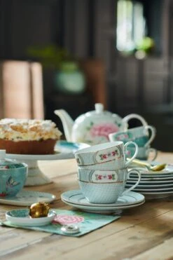 Blushing Birds Set/2 Cappuccino Cups & Saucers White -Pip studio pipstudio blushingbird 30 5