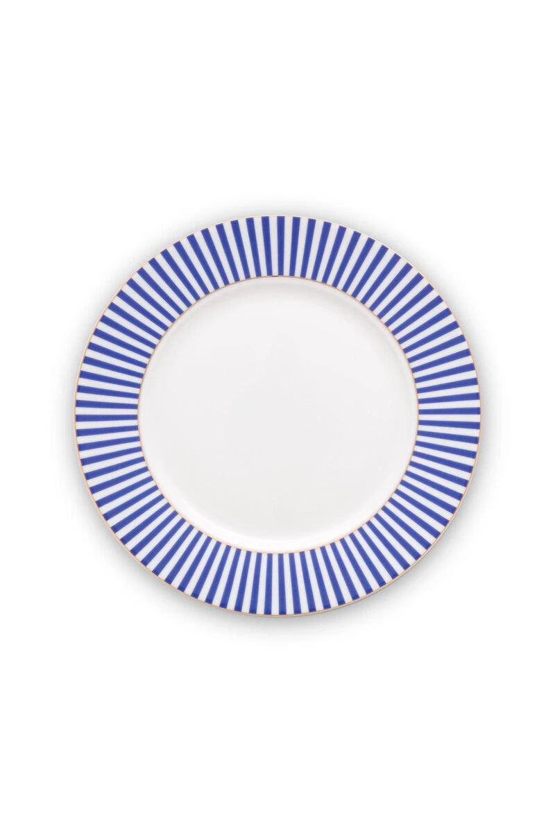 Royal Stripes Breakfast Plate Blue 21 Cm 3 Royal Stripes Breakfast Plate Blue 21 Cm