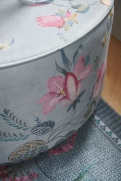 Stool Low Fleur Grandeur Green -Pip studio poef fleurgrandeur blue 03