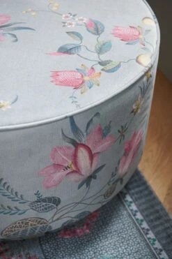 Stool Low Fleur Grandeur Green -Pip studio poef fleurgrandeur blue 04