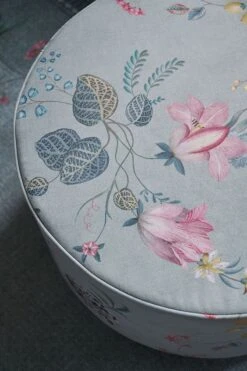 Stool Low Fleur Grandeur Green -Pip studio poef fleurgrandeur blue 06