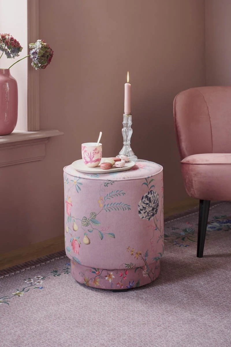 Stool High Fleur Grandeur Pink 3 Stool High Fleur Grandeur Pink