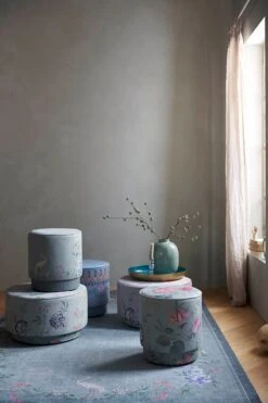 Stool Low Fleur Grandeur Green -Pip studio poef groep blue 3