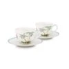 Jolie Set/2 Espresso Cups & Saucers Dots Gold -Pip studio porcelain set 2 espresso cups saucers jolie dots gold 280 ml 1 12 blue white flowers 51.004.119 1