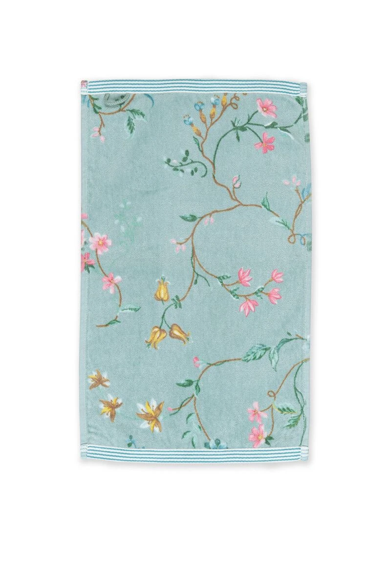 Guesttowel Set/3 Les Fleurs Blue 30x50 Cm 5 Guesttowel Set/3 Les Fleurs Blue 30x50 Cm - Image 3