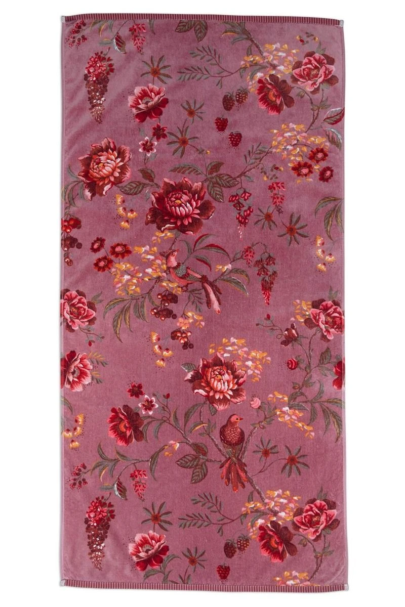 Large Bath Towel Secret Garden Mauve 70x140cm 3 Large Bath Towel Secret Garden Mauve 70x140cm