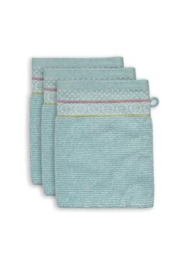 Washcloth Set/3 Soft Zellige Blue 16x22 Cm