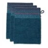 Washcloth Set/3 Soft Zellige Dark Blue 16x22 Cm -Pip studio soft zellige dark blue uv uv 16x22 set a 3 10 topshot