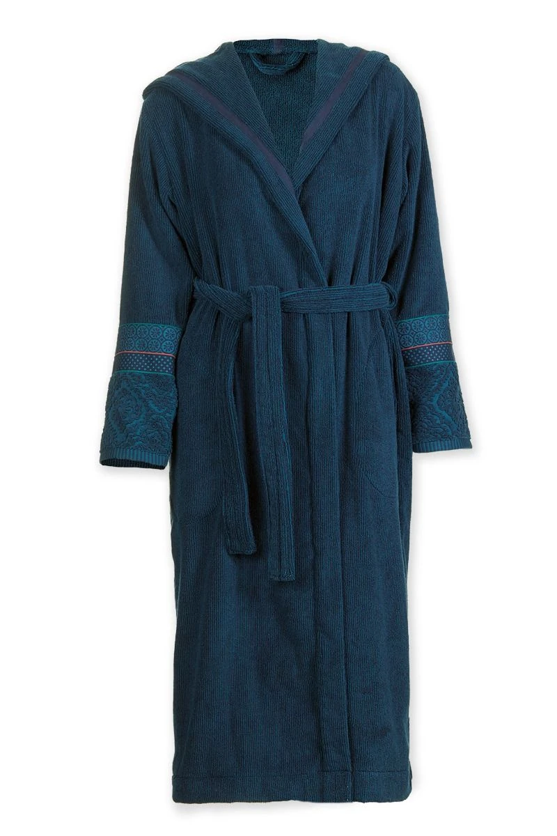 Bathrobe Soft Zellige Dark Blue 3 Bathrobe Soft Zellige Dark Blue