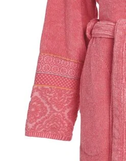Bathrobe Soft Zellige Coral -Pip studio soft zellige coral bathrobe front pf 01