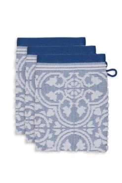 Washcloth Set/3 Tile De Pip Blue 16x22 Cm