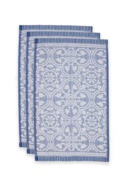 Guesttowel Set/3 Tile De Pip Blue 30x50 Cm