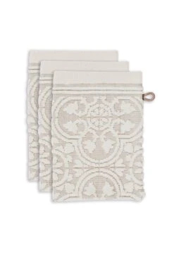 Washcloth Set/3 Tile De Pip Khaki 16x22 Cm