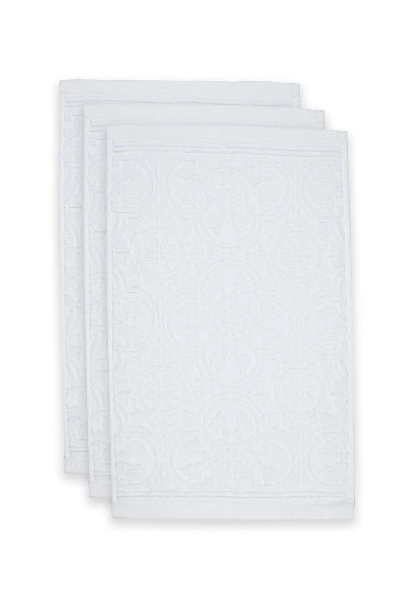 Guesttowel Set/3 Tile De Pip White 30x50 Cm 3 Guesttowel Set/3 Tile De Pip White 30x50 Cm