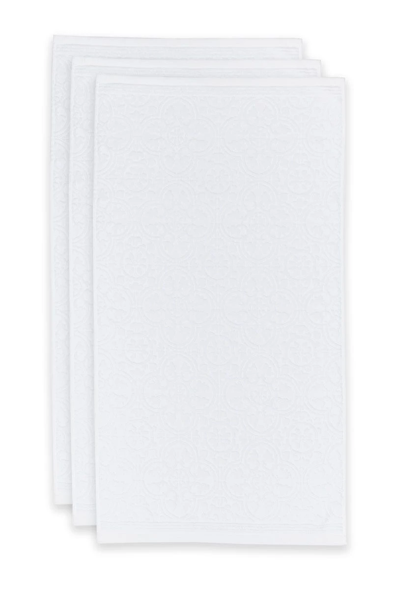 Bath Towel Set/3 Tile De Pip White 55x100 Cm 3 Bath Towel Set/3 Tile De Pip White 55x100 Cm