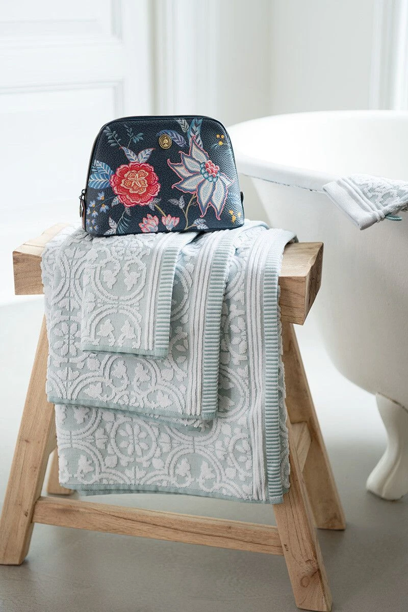 Guesttowel Set/3 Tile De Pip Light Blue 30x50 Cm 4 Guesttowel Set/3 Tile De Pip Light Blue 30x50 Cm - Image 2