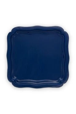 Square Tray Enamelled Blue