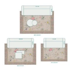 Carpet Fleur Grandeur By Pip Khaki -Pip studio vloerkleed fleur grandeur khaki