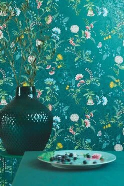 Pip Studio La Majorelle Non-Woven Wallpaper Dark Blue -Pip studio wallpaper non woven vinyl flowers dark blue pip studio la majorelle1