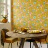 Pip Studio Good Evening Vinyl Wallpaper Yellow 1 Pip Studio Good Evening Vinyl Wallpaper Yellow -Pip studio wallpaper non woven vinyl flowers yellow pip studio good evening 1